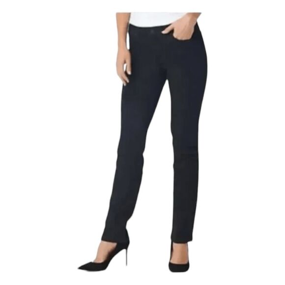 Kut From The Kloth Stevie Straight Leg Jeans Black Wash Denim Classic 6 - Picture 1 of 12